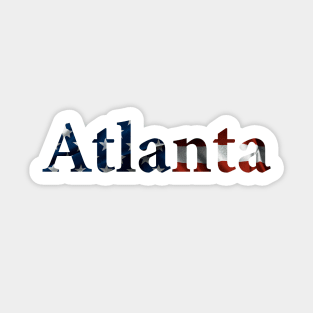 Atlanta American Flag Sticker